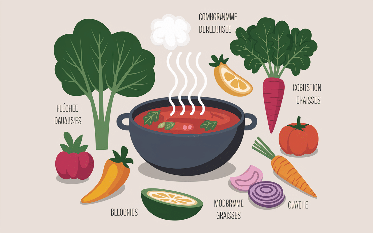 Illustration soupe et métabolisme