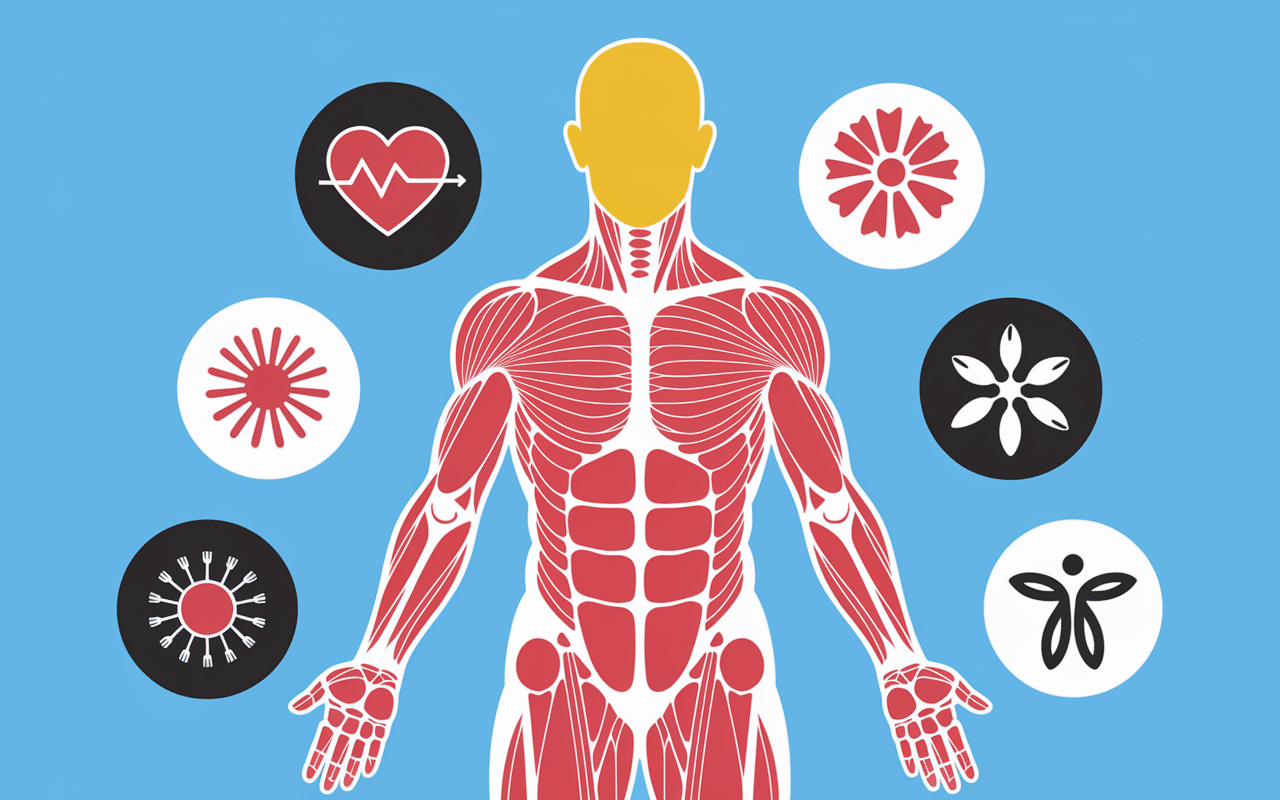 bien fait du velo elliptique illustration muscles et sante