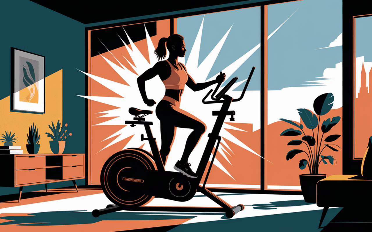 bien fait du velo elliptique energie salon moderne