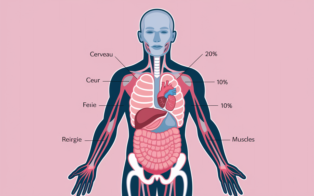 Combien de calorie brule t on par jour sans rien faire schéma métabolisme humain organes