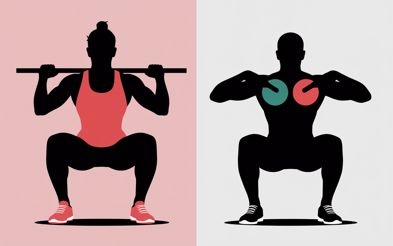 Comparaison squat classique et front squat, squats and front squats