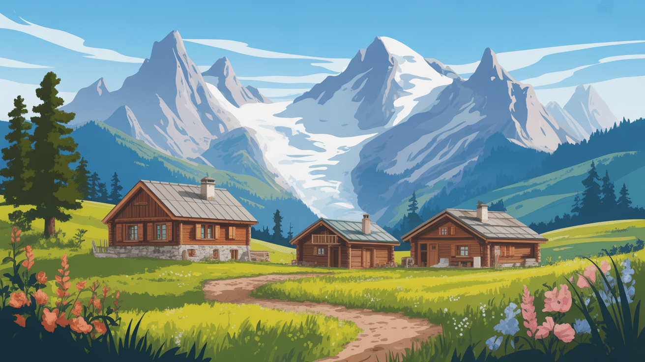 hameau ailefroide chalet prairies montagne