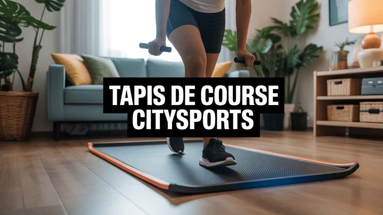 citysports tapis de course compact dans salon moderne