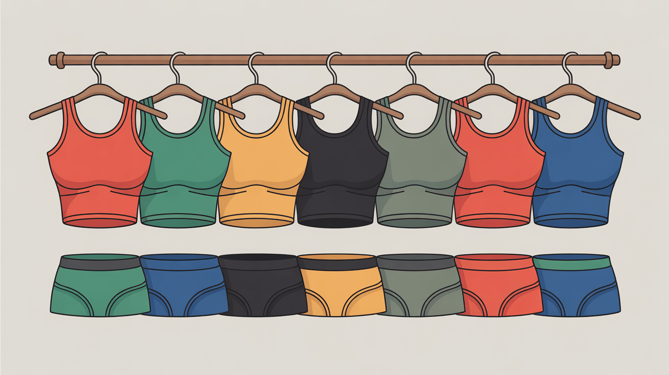 Différents modèles de jockstrap avec guide tailles