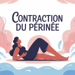 illustration contraction du périnée femme posture détendue