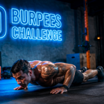 50 burpees par jour avant apres athlète en action