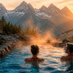 bain d eau chaude naturel extérieur alpes