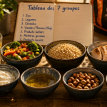 les 7 groupes d aliments tableau bols variés