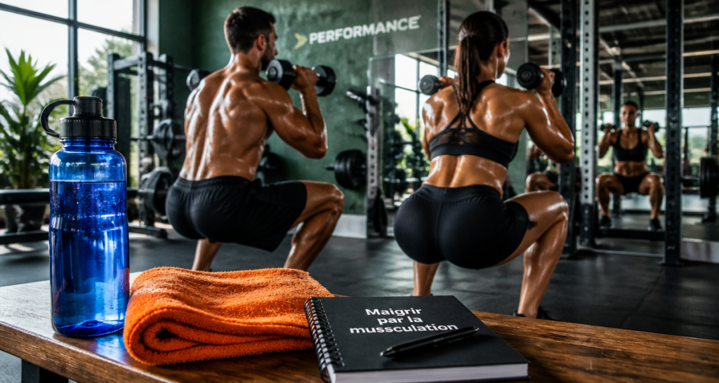 maigrir par la musculation homme femme haltères