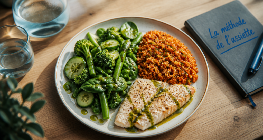 que faut il manger pour perdre du poids assiette légumes poisson quinoa