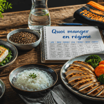 quoi manger en regime assiette aliments sains