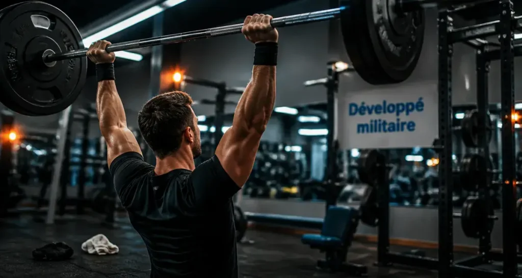 Developpe militaire muscles sollicites : 7 muscles, cambrure à éviter