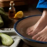 Engelure au pied : remede de grand mere, bain tiède au gros sel et calendula