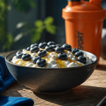 fromage blanc protéiné bol sportif myrtilles
