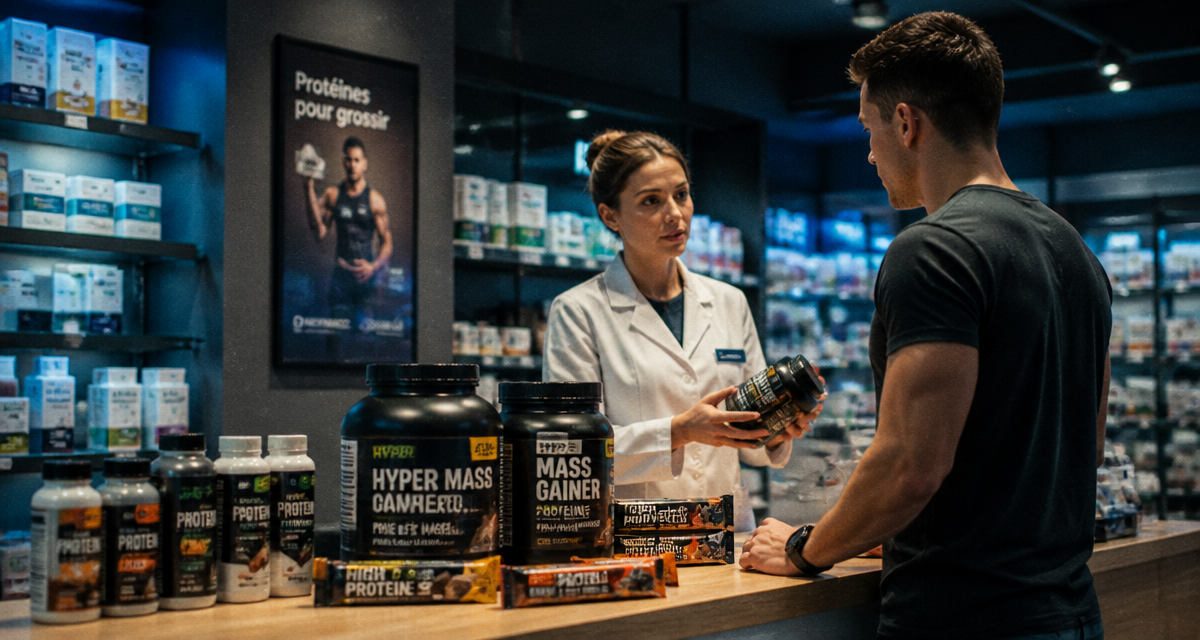 proteine pour grossir pharmacie en vitrine