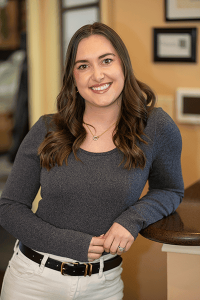 A dental implant patient smiling