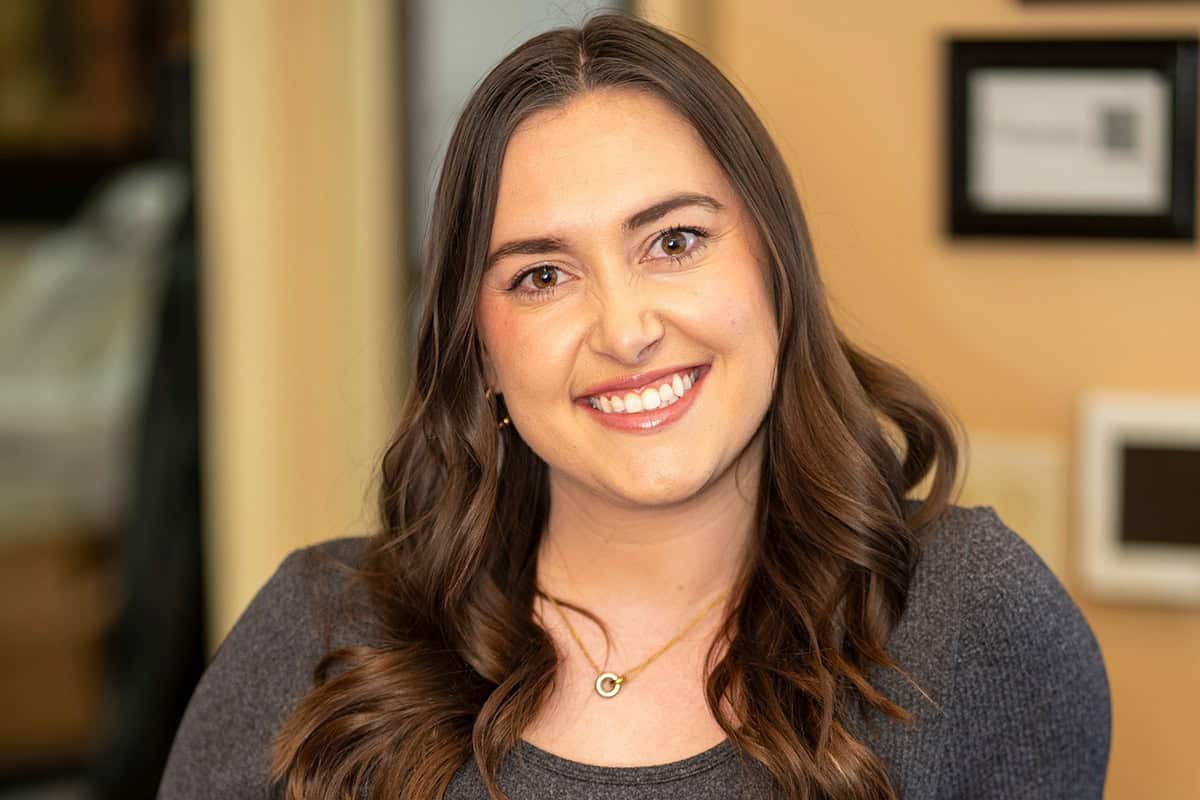 A patient smiling after a procedure