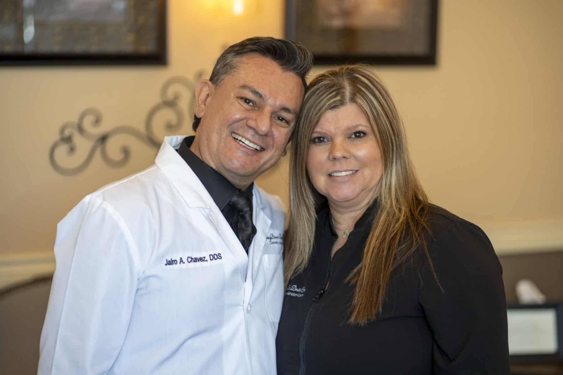 Dr. Chavez and his wife who is a dental assistant
