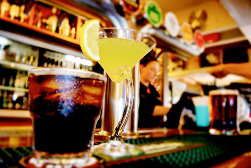 Vibrant cocktails and refreshing drinks at Stumble Inn pub, ideal for socialising and relaxing in New Zealand.