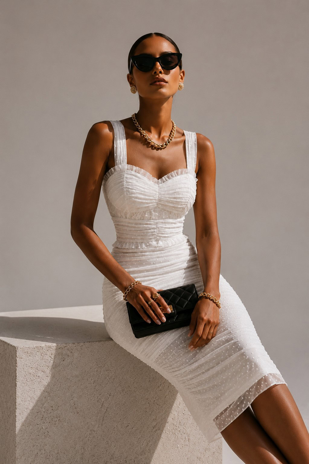 Vestido Fleur | Blanco Nube <lookbook