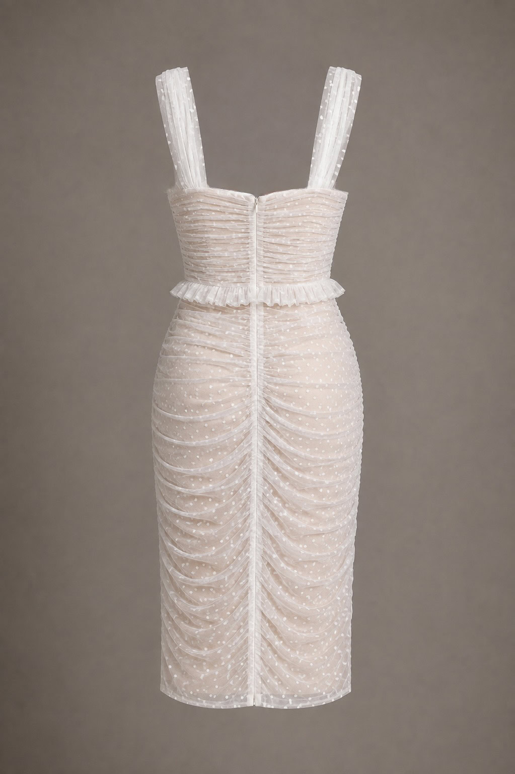 Vestido Fleur | Blanco Nube vista posterior