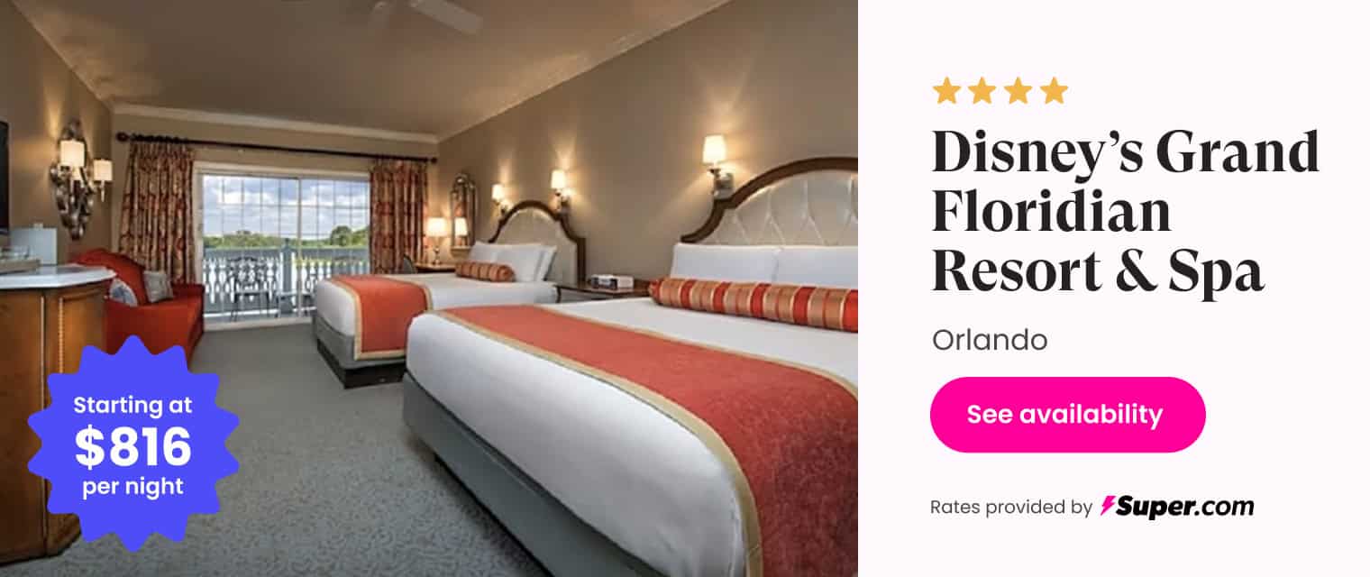 Elegant Disney's Grand Floridian Resort Orlando hotel room with classic decor and views, perfect for family vacations and luxurious stays.
