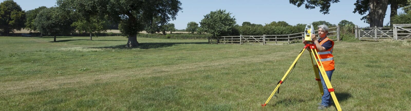 Surveyor conducting a Topographic Survey