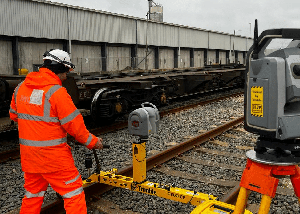 surveyor conducting a rail survey