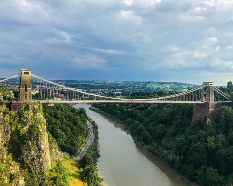 Clifton suspension bridge in South West England