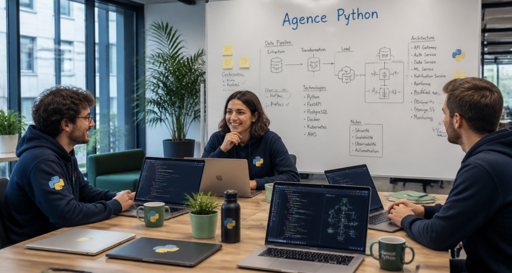 agence développement python consultants autour table