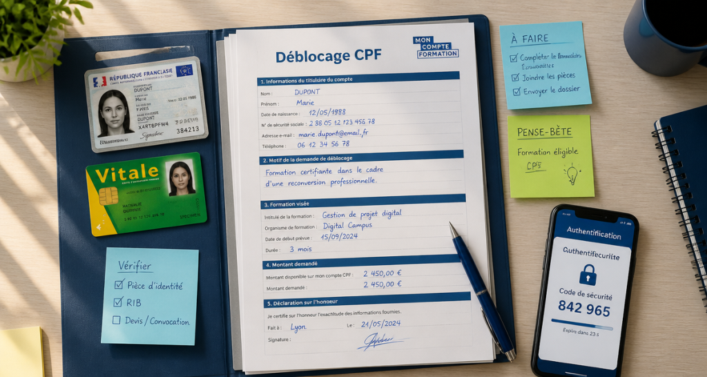 comment débloquer mon compte cpf, dossier administratif et vérification d'identité