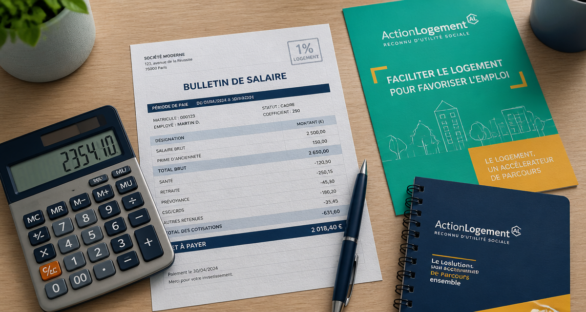 cotisation 1 logement sur fiche de paie vue bureau