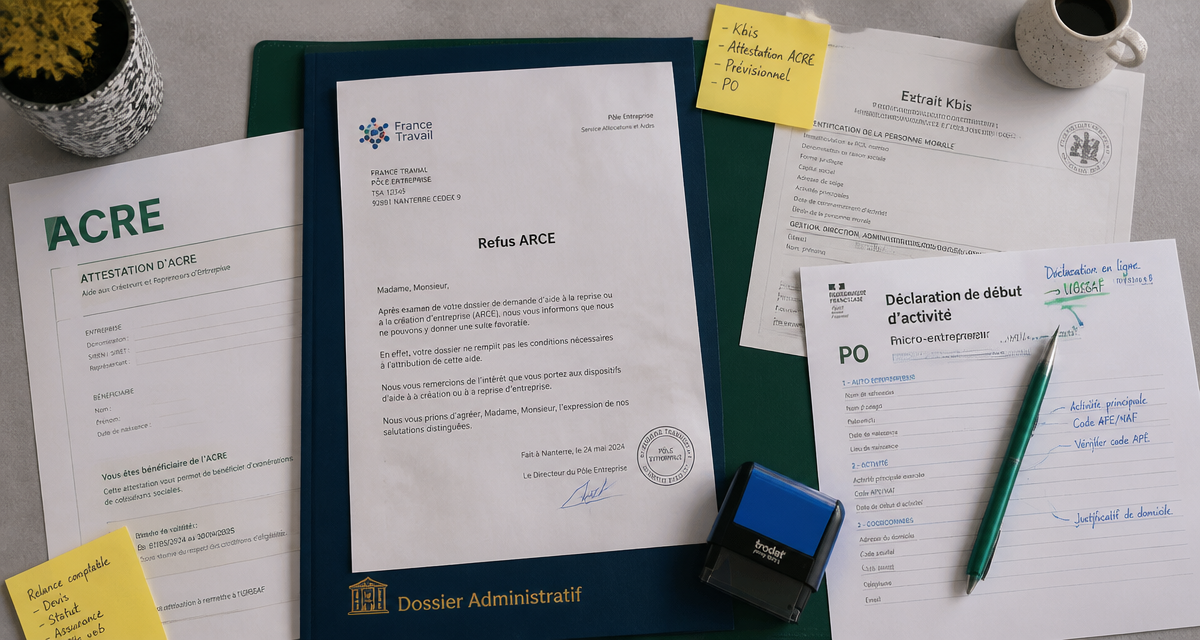 demande arce refusé lettre et documents administratifs