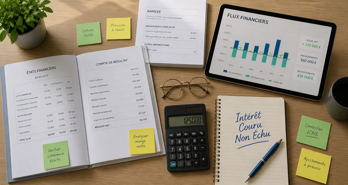 interet couru non echu sur bureau expert-comptable