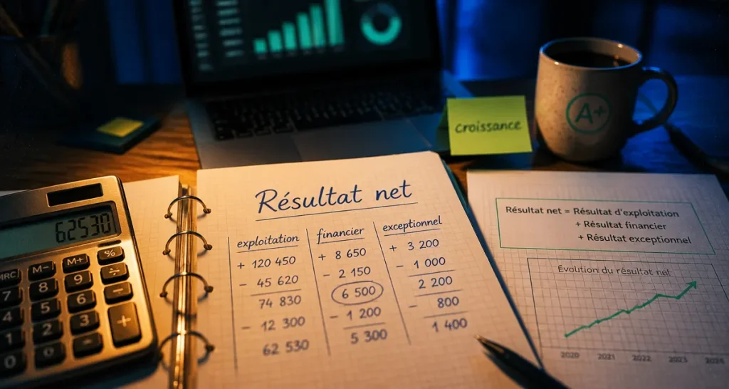 Calcul du resultat net : formule et lecture comptable