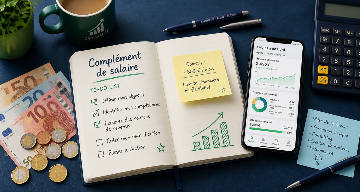 job complément de salaire to-do list euros smartphone