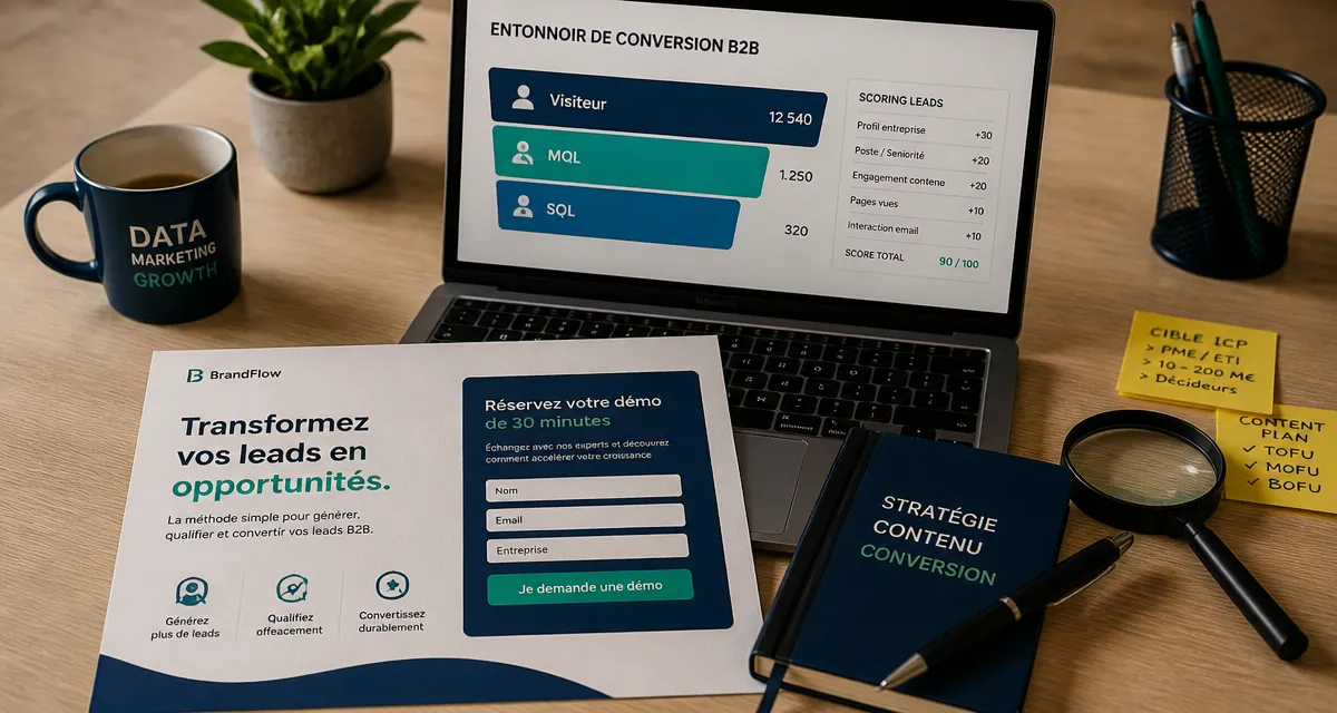 Lead acquisition marketing : landing page et pipeline visiteurs MQL SQL
