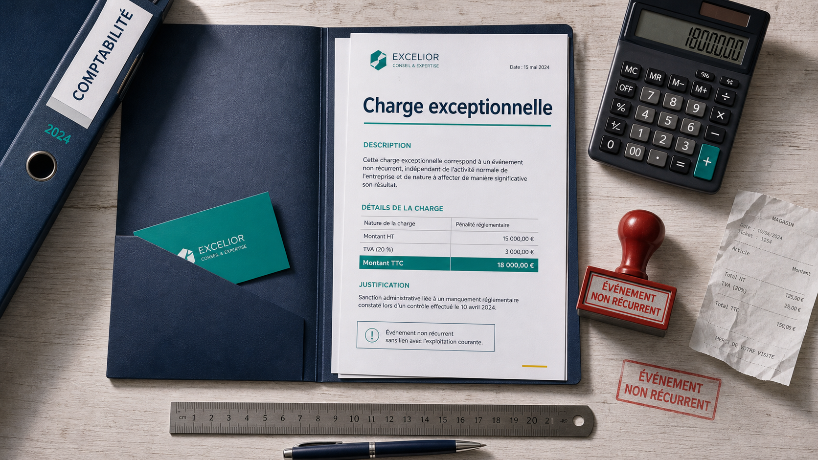 Charge exceptionnelle à distinguer et comptabiliser