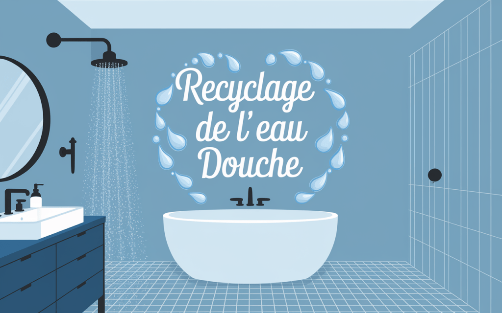Système de recyclage eau douche moderne avec filtres et circuit