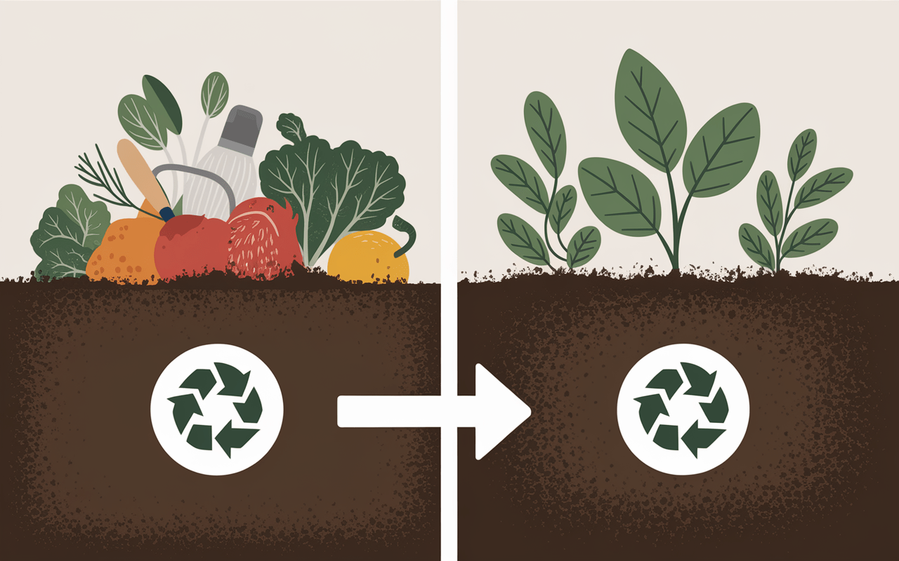 Transformation des déchets de cuisine en compost fertile