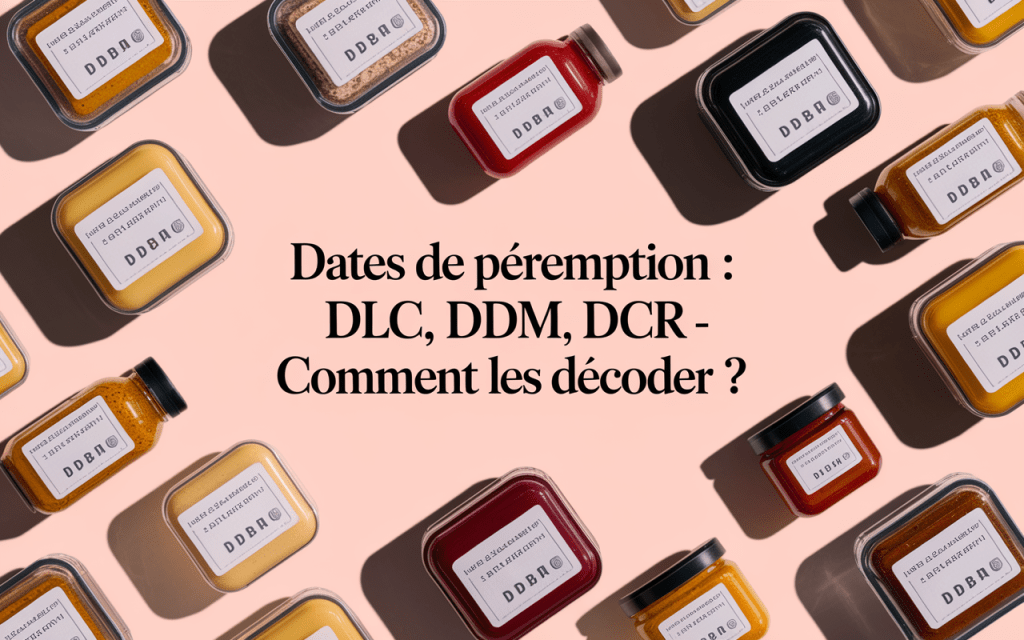 Emballages alimentaires avec dates de péremption DLC DDM DCR