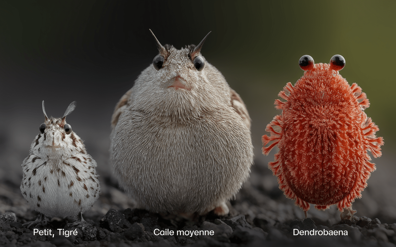 Trois espèces de vers comparées pour compostage