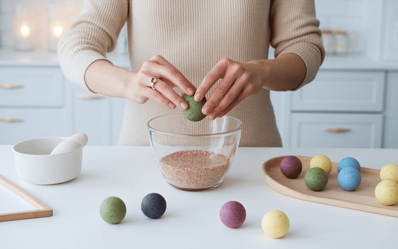 Étapes de fabrication de bombes de bain maison étape par étape
