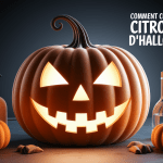 Citrouille sculptée avec méthodes de conservation