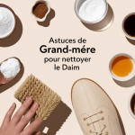 Brosse crêpe nettoyant chaussure daim avec ingrédients naturels
