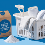 Bicarbonate et linge blanc éclatant