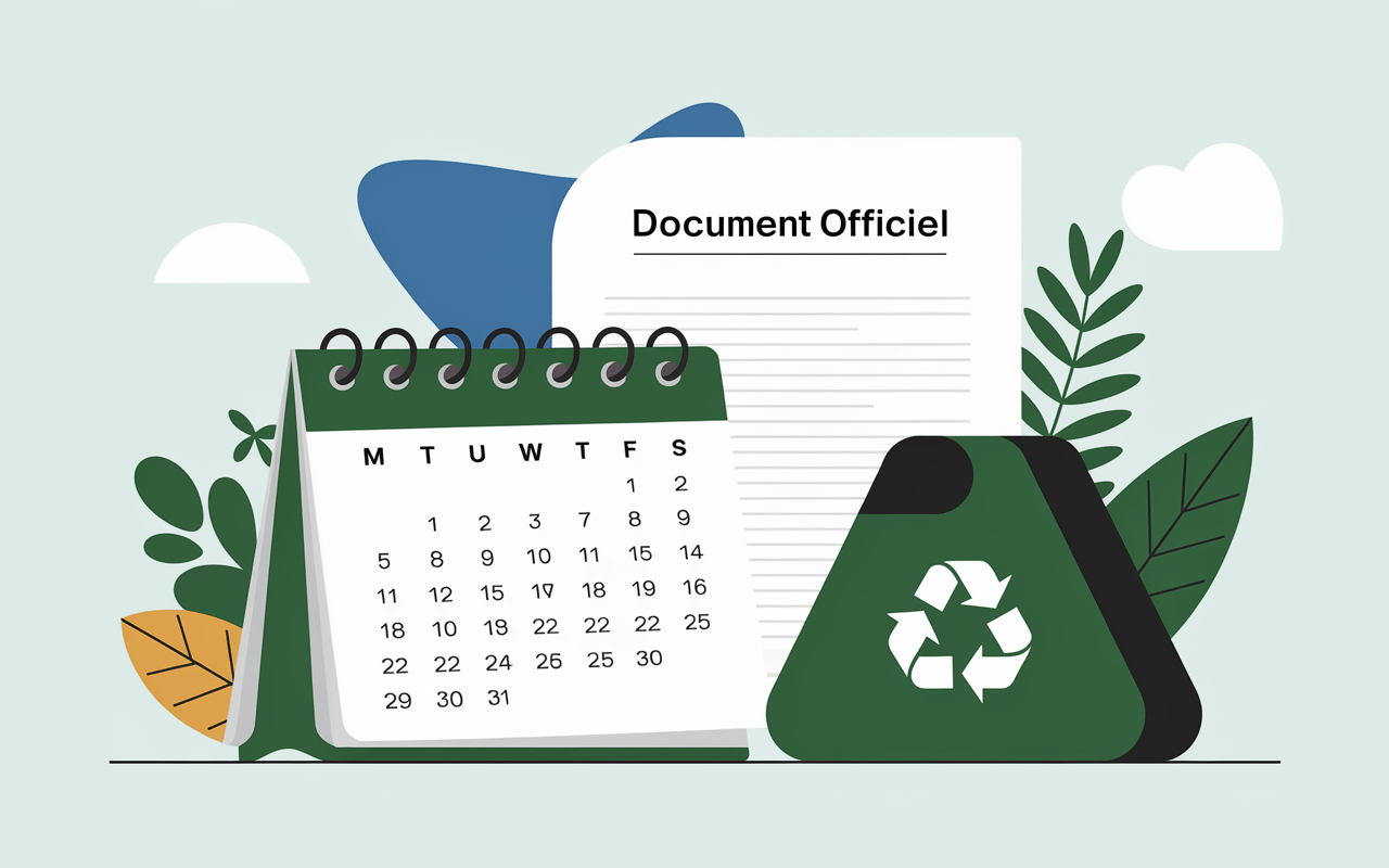 Calendrier 2024 et bac de tri vert biodéchets