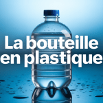 Bouteille en plastique transparente avec gouttes d'eau