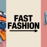Contraste visuel fast fashion : tas de vêtements vs pièces éthiques