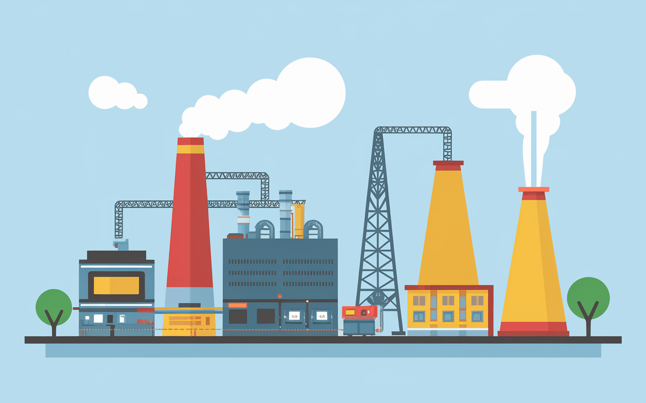 Schéma technique du processus complet d'incinération des déchets